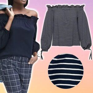BANANA REPUBLIC Supima Cotton Off The Shoulder Top Sz Medium